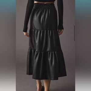 Anthropologie Somerset Leather Maxi Skirt